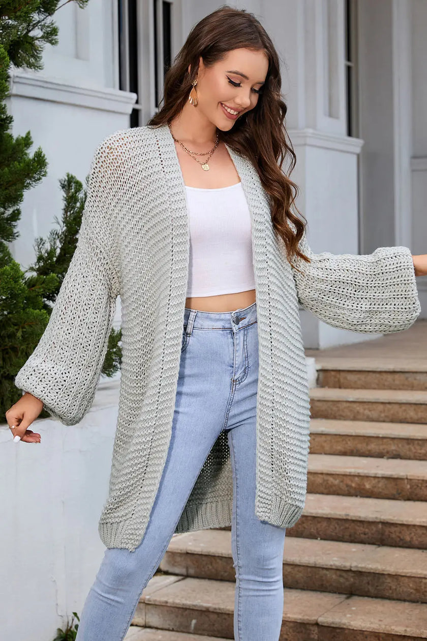 Open Front Longline Cardigan  Style Ratio