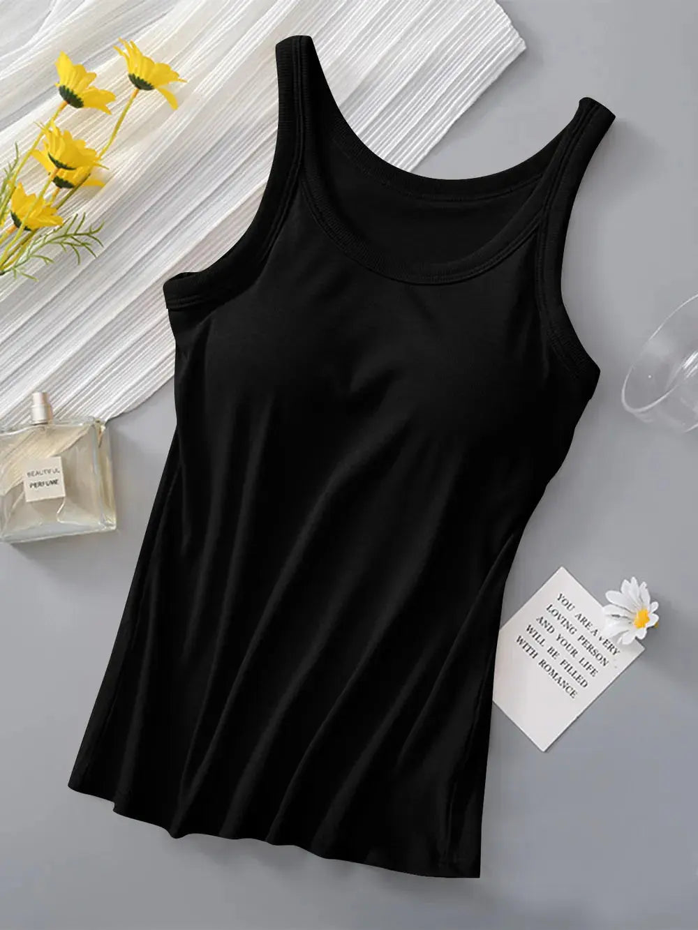 Round Neck Tank with Bra  Style Ratio