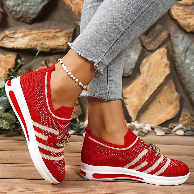 Round Toe Mesh Slip-Ons  Style Ratio