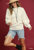 Umgee Textured Long Sleeve Sweater with Ribbed Trim  Style Ratio