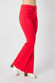 Judy Blue Full Size Hw Tummy Control Garment Dyed Flare Jeans  Style Ratio