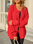 Ribbed Knit Bow Tie Cardigan  Style Ratio