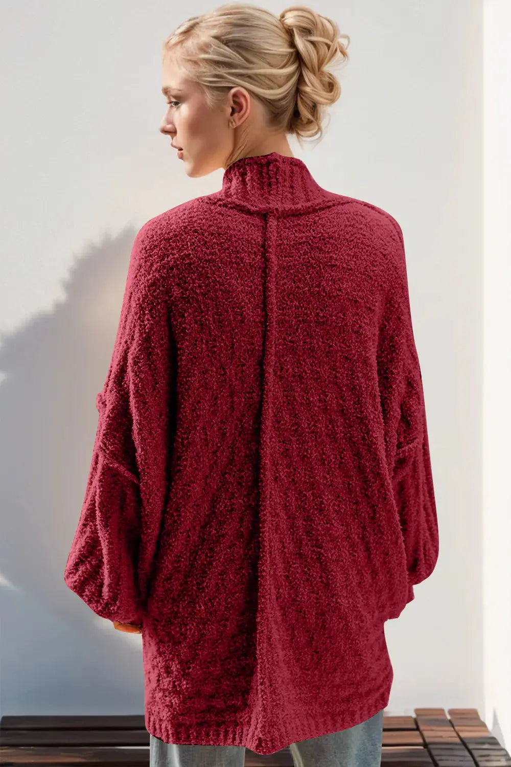 Double Take Full Size Open Front Long Sleeve Cardigan  Style Ratio