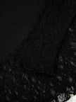 Asymmetric Sheer Floral Lace Long Sleeve Top  Style Ratio