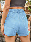 High Waist Denim Shorts with Pockets  Style Ratio