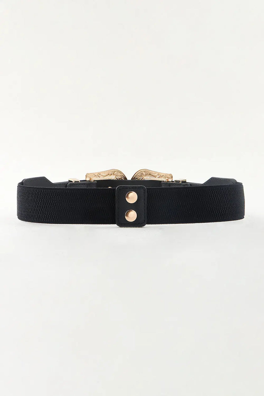 Symmetrical Zinc Alloy Buckle PU Leather Belt  Style Ratio