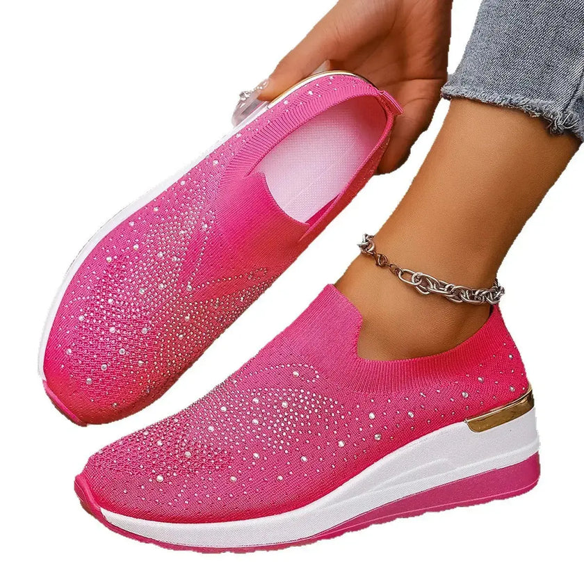 Rhinestone Wedge Sneakers  Style Ratio