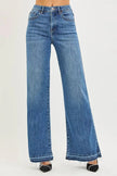RISEN High Rise Wide Leg Jeans With Released Hem  Style Ratio