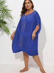 Crochet Trim V-Neck Beach Cover Up  Style Ratio