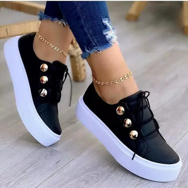 Round Toe Platform Sneakers  Style Ratio