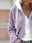 Full Size Cozy Fleece Zip-Up Hooded Jacket  Style Ratio