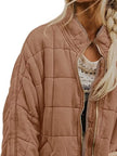 Quilted Zip Up Outerwear  Style Ratio