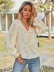 V-Neck Long Sleeve Blouse  Style Ratio