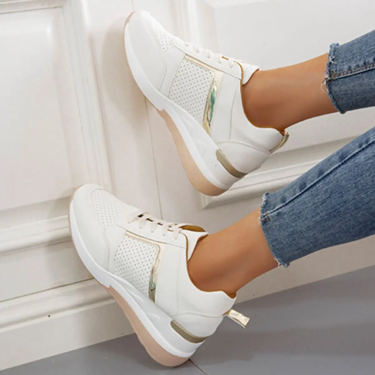 Lace Up Wedge Sneakers  Style Ratio