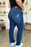 Judy Blue High Waist Rigid Magic Heavy Destroy Straight Jeans  Style Ratio