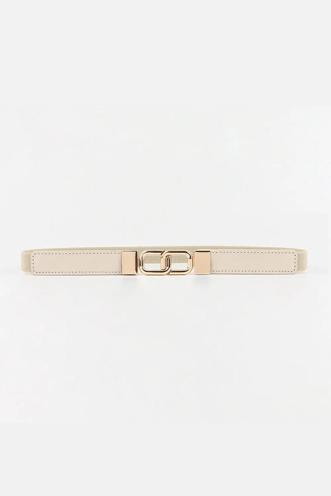 Geometric Double Buckle Elastic Belt  Style Ratio
