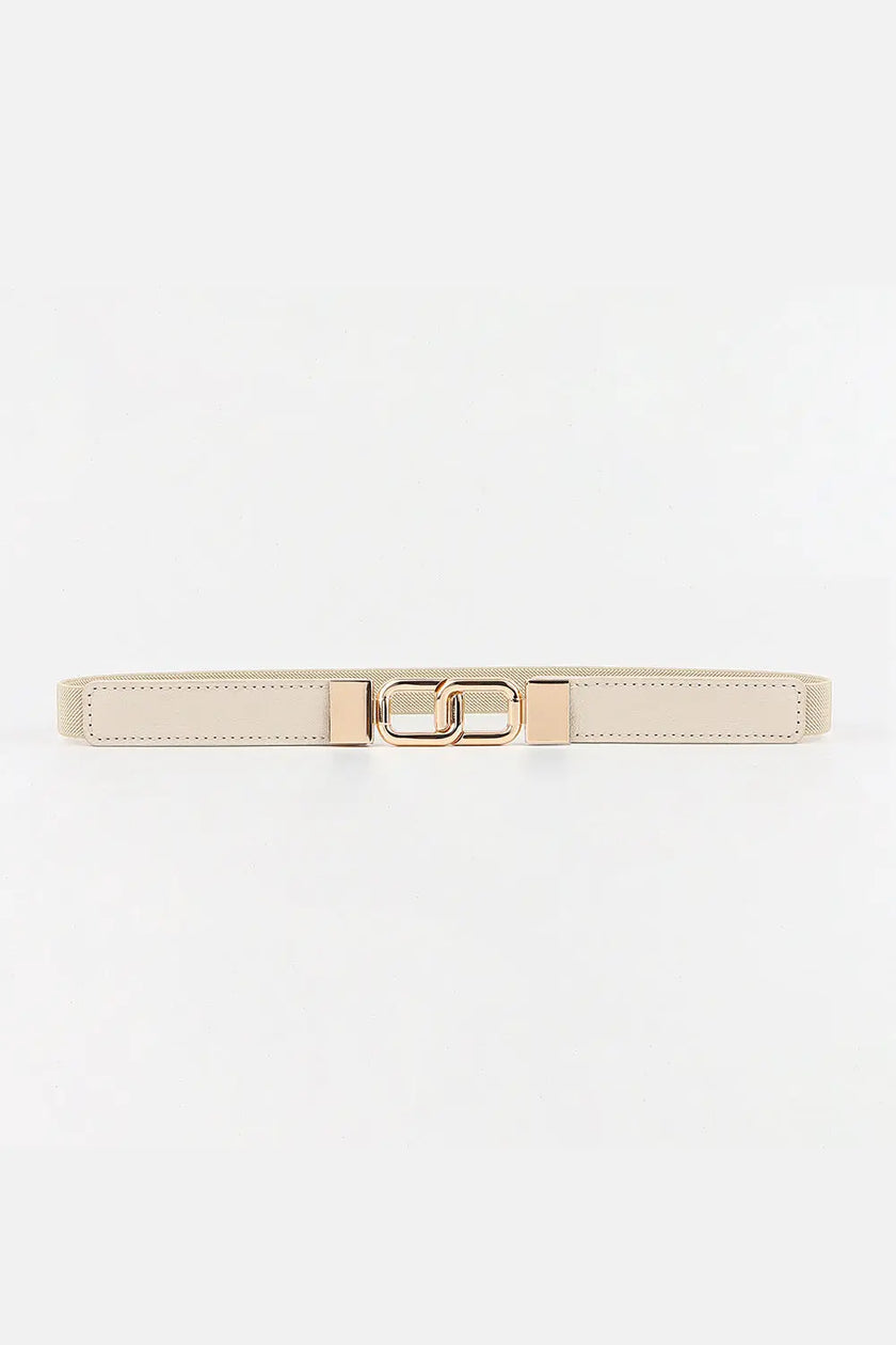 Geometric Double Buckle Elastic Belt  Style Ratio
