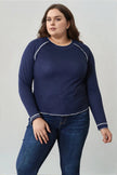 Basic Bae Long Raglan Sleeve Round Neck Sweatshirt  Style Ratio