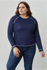 Basic Bae Long Raglan Sleeve Round Neck Sweatshirt  Style Ratio