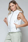 Snobbish Zip Up Quilted Hooded Vest  Style Ratio
