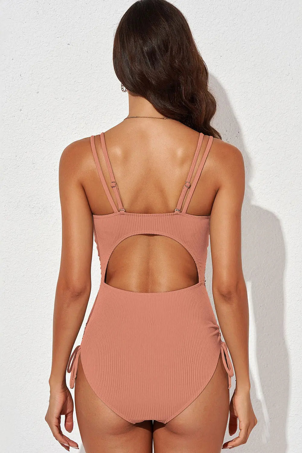Tied Cutout Plunge One-Piece Swimsuit  Style Ratio