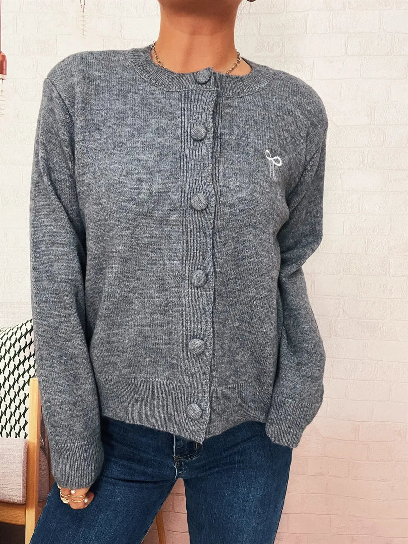 Button Up Long Sleeve Cardigan  Style Ratio