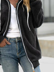 Full Size Cozy Fleece Zip-Up Hooded Jacket  Style Ratio