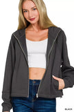 Zenana Soft Scuba Full Zip Hoodie  Style Ratio