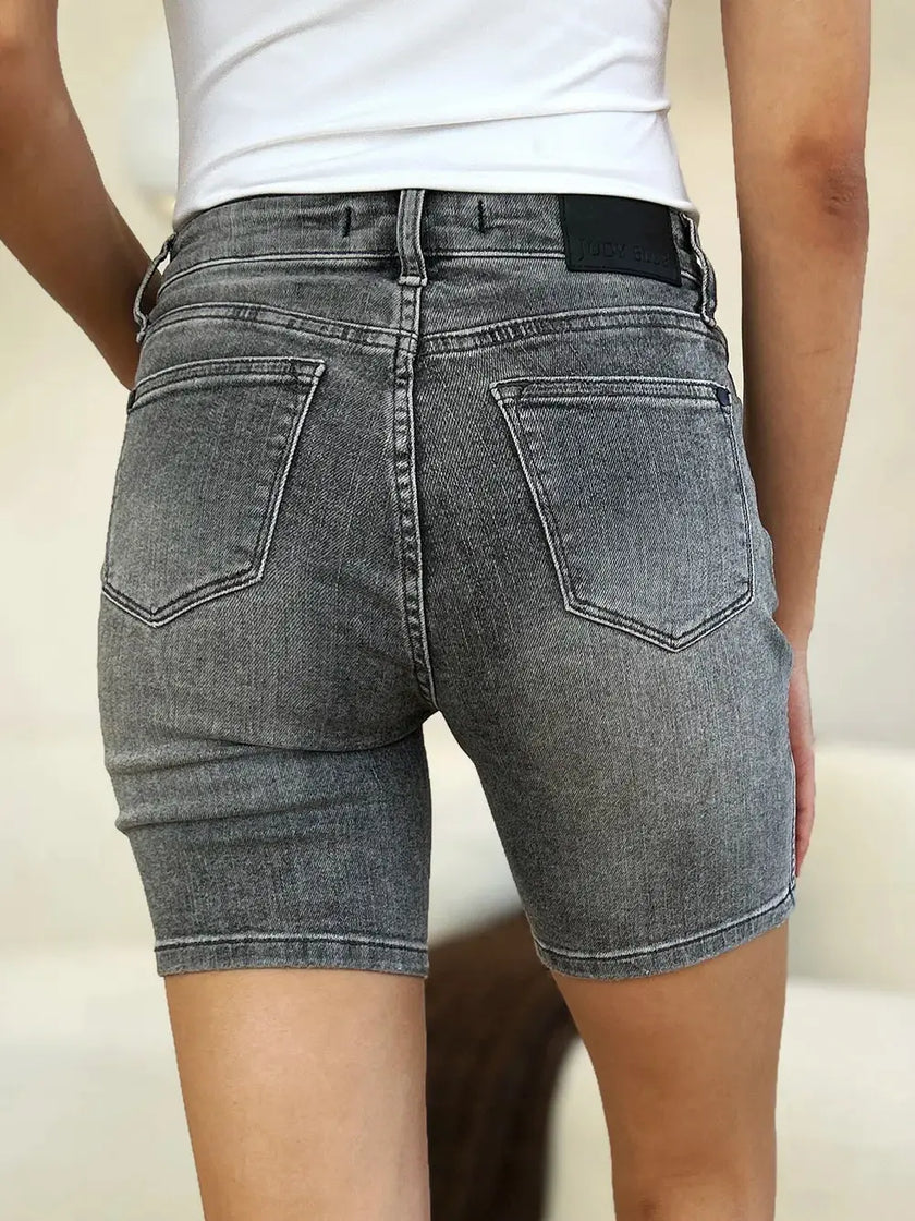 Judy Blue Full Size High Waist Washed Denim Shorts  Style Ratio