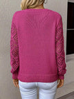 V-Neck Hollow-Out Sleeve Knit Sweater  Style Ratio