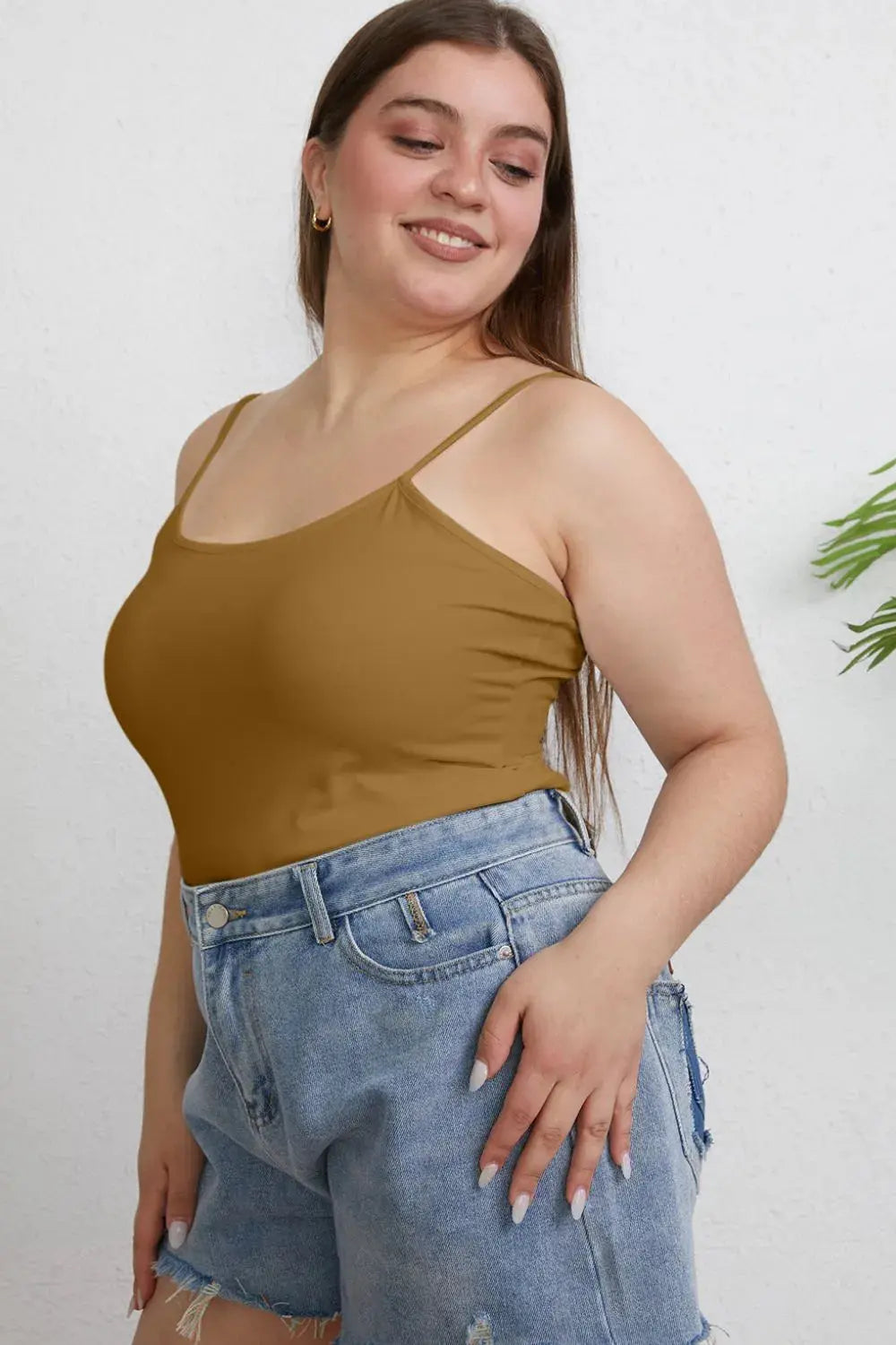 Basic Bae Full Size Round Neck Slim Tank Top  Style Ratio