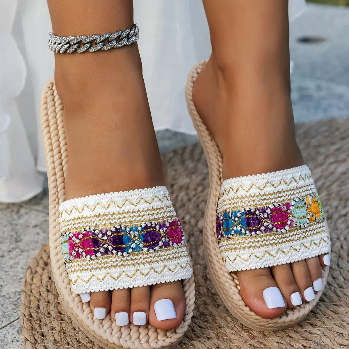 Open Toe Flats Sandals  Style Ratio