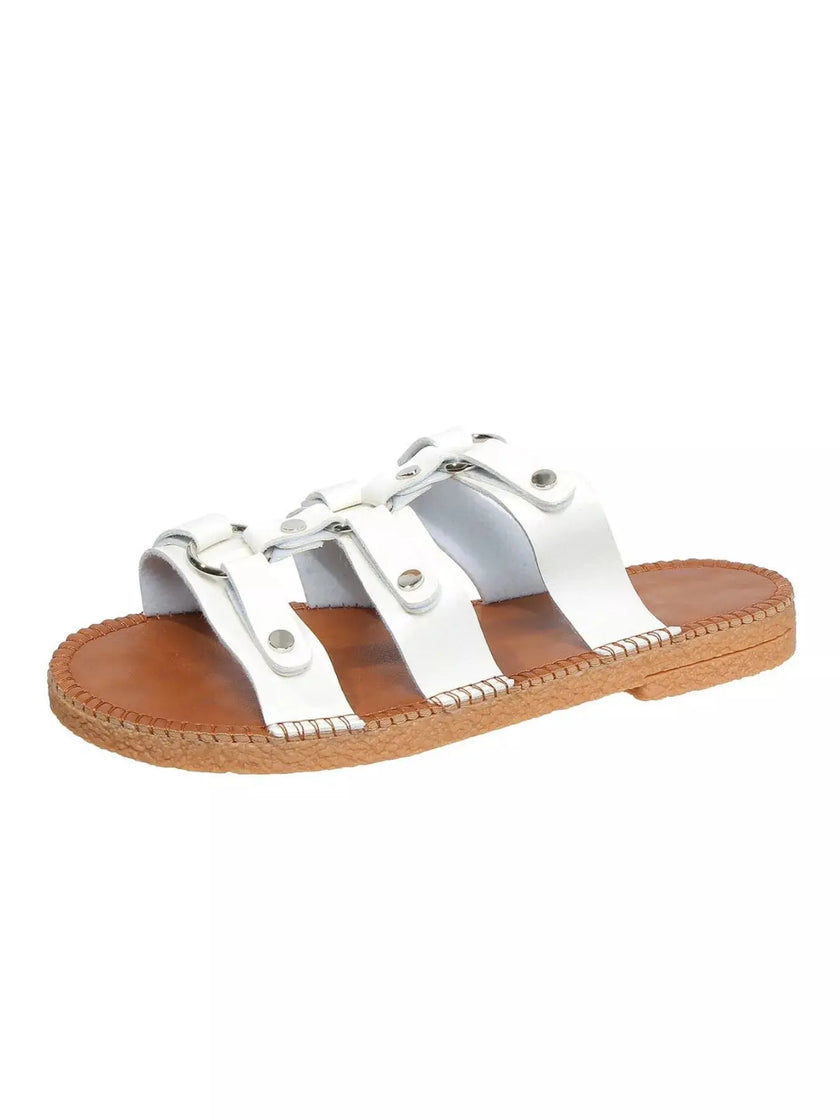 Studded Open Toe Sandals  Style Ratio