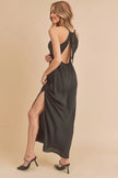 Aemi + Co Ruched Side Slit Cutout Back Maxi Cami Dress  Style Ratio