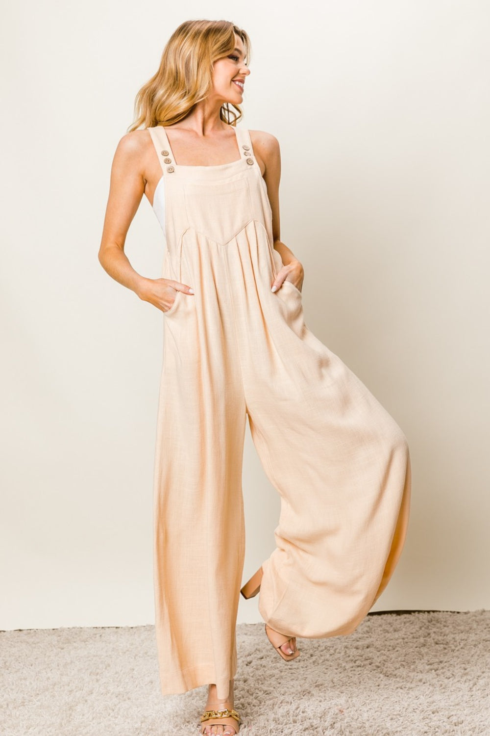 Tie Sleeves and Wide Leg Jumpsuit