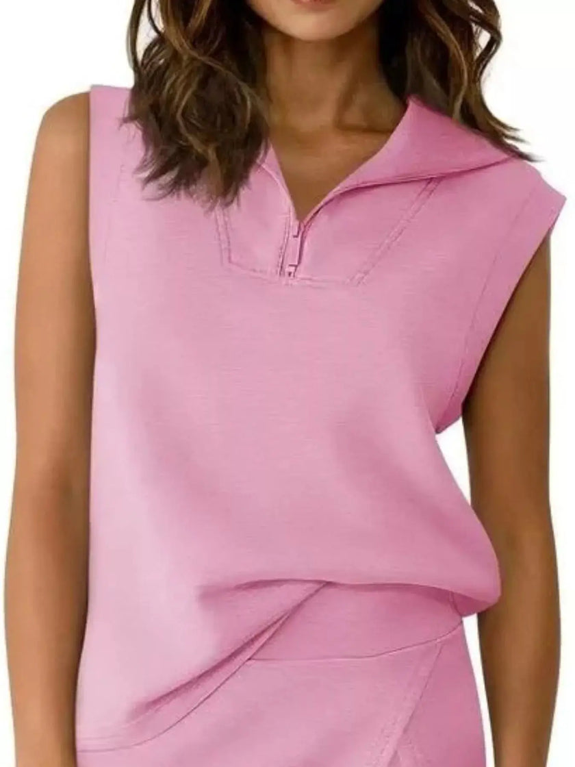 Quarter Zip Top and Skort Set  Style Ratio