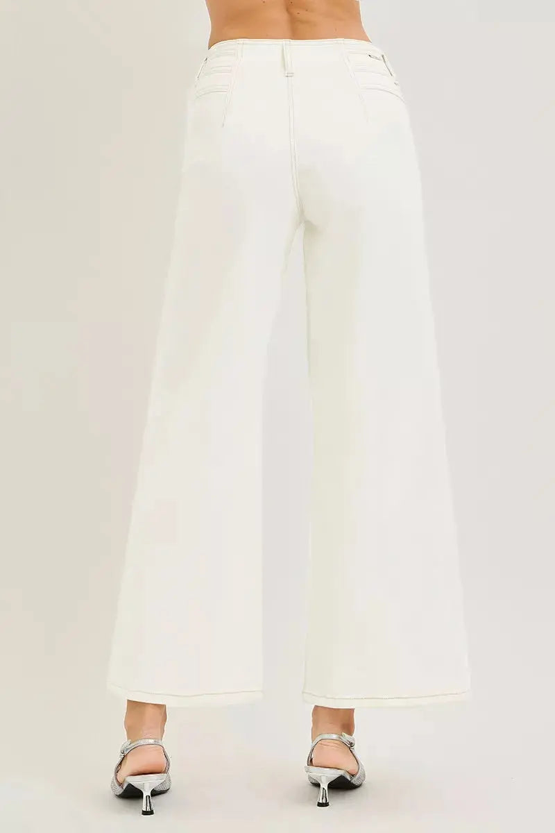RISEN High Rise Ankle Wide Pants  Style Ratio