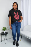 mineB Full Size Graphic Tunic Short Sleeve Shirt  Style Ratio