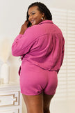 Basic Bae Buttoned Long Sleeve Top and Shorts Set  Style Ratio