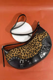 Fame Leopard Print Half Moon Shoulder Bag  Style Ratio