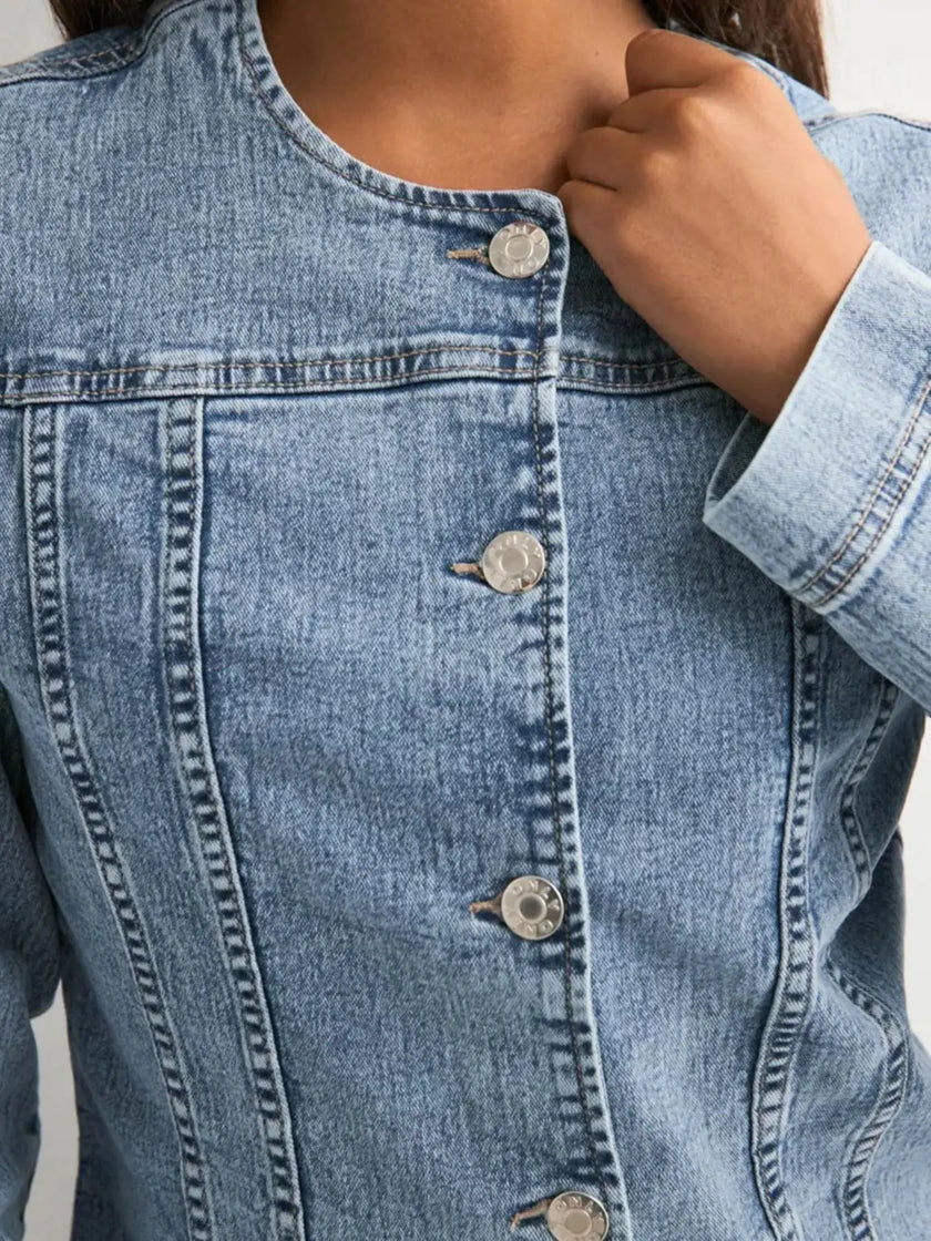 Classic Button-Down Denim Jacket  Style Ratio