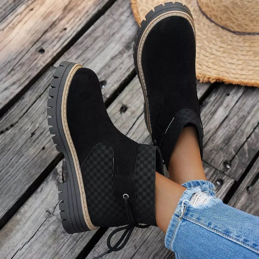 Round Toe Platform Boots  Style Ratio