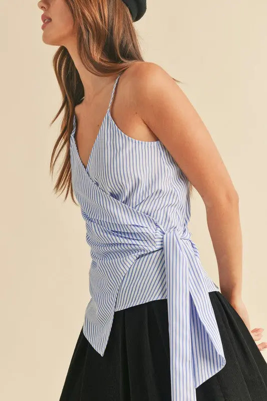 Aemi + Co Knotted Striped Top  Style Ratio