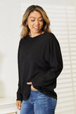 Double Take Seam Detail Round Neck Long Sleeve Top  Style Ratio
