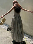 Striped Spaghetti Strap Casual Maxi Dress  Style Ratio