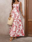 Floral Print Tie Strap Maxi Dress  Style Ratio
