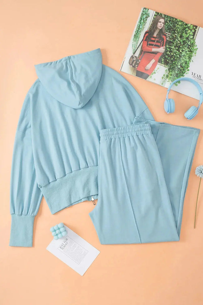 Zip-Up Hoodie and Pants Active Set  Style Ratio