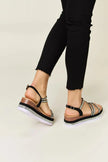 Forever Link Rhinestone Strappy Wedge Sandals  Style Ratio