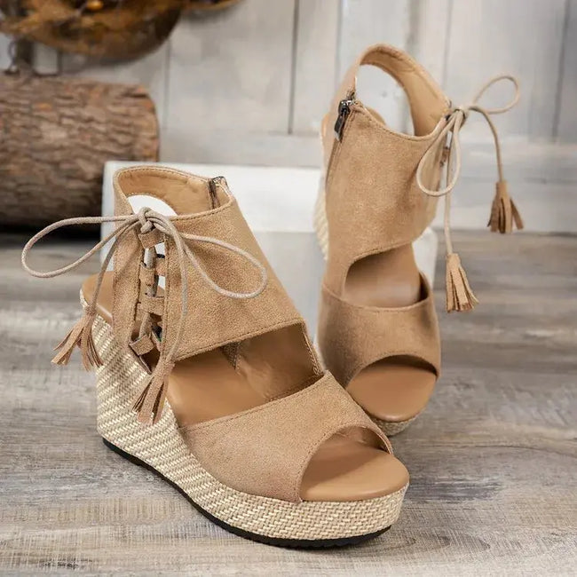 Peep Toe Wedge Sandals  Style Ratio