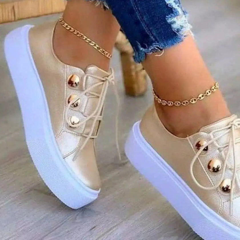 Round Toe Platform Sneakers  Style Ratio